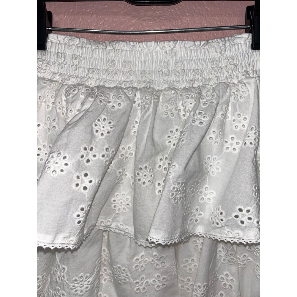 Hill House Noemie Women’s Maxi Tiered Skirt size S NWT White Eyelet Romantic - Picture 4 of 5
